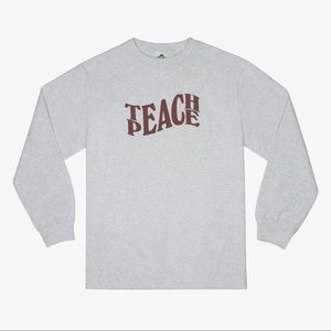 JJJJOUND Teach Peace Long Sleeve in Ash Grey